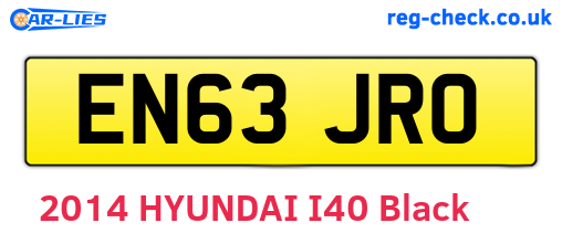 EN63JRO are the vehicle registration plates.