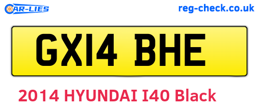 GX14BHE are the vehicle registration plates.