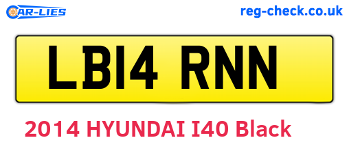 LB14RNN are the vehicle registration plates.