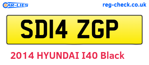 SD14ZGP are the vehicle registration plates.