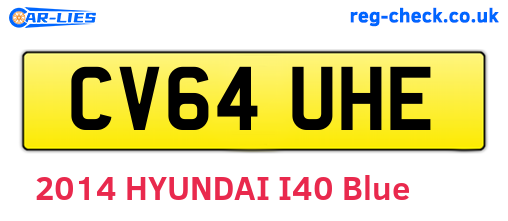 CV64UHE are the vehicle registration plates.