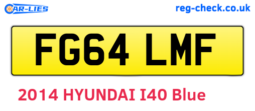 FG64LMF are the vehicle registration plates.