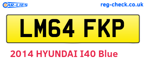 LM64FKP are the vehicle registration plates.