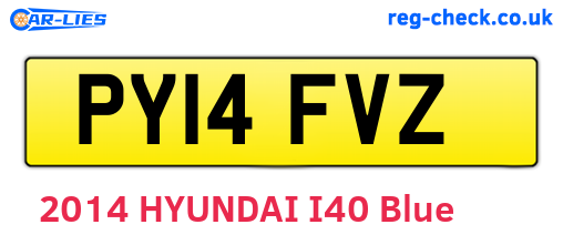 PY14FVZ are the vehicle registration plates.