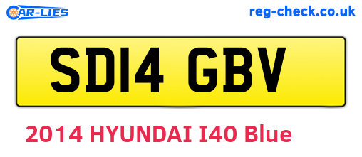 SD14GBV are the vehicle registration plates.