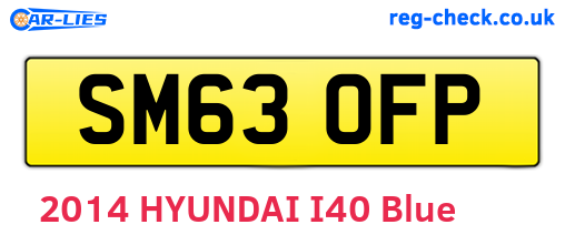 SM63OFP are the vehicle registration plates.
