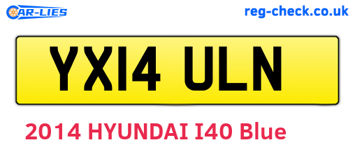 YX14ULN are the vehicle registration plates.