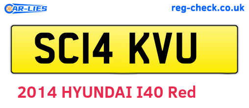 SC14KVU are the vehicle registration plates.