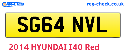 SG64NVL are the vehicle registration plates.