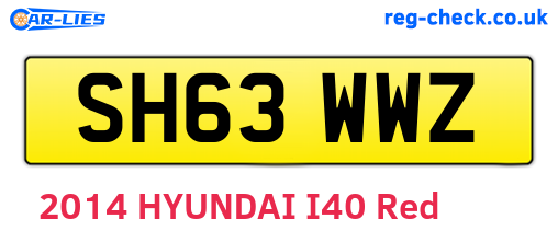 SH63WWZ are the vehicle registration plates.