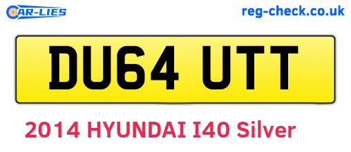 DU64UTT are the vehicle registration plates.