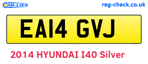 EA14GVJ are the vehicle registration plates.