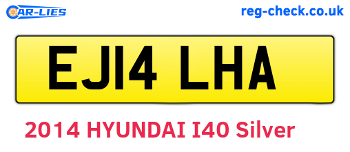 EJ14LHA are the vehicle registration plates.