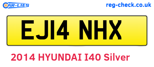 EJ14NHX are the vehicle registration plates.