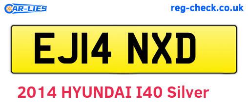 EJ14NXD are the vehicle registration plates.