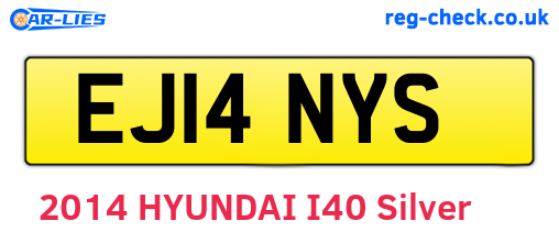EJ14NYS are the vehicle registration plates.