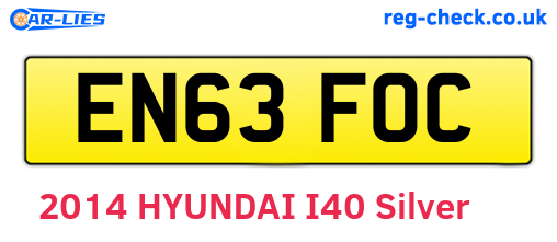 EN63FOC are the vehicle registration plates.