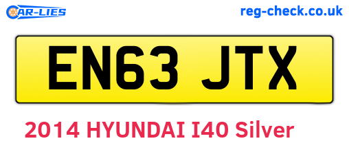 EN63JTX are the vehicle registration plates.