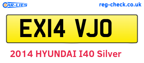EX14VJO are the vehicle registration plates.