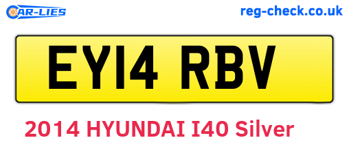 EY14RBV are the vehicle registration plates.