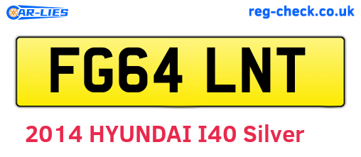 FG64LNT are the vehicle registration plates.