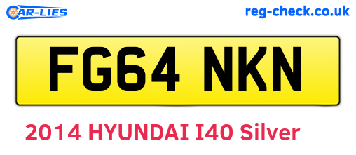 FG64NKN are the vehicle registration plates.