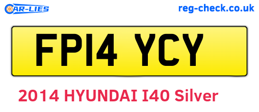 FP14YCY are the vehicle registration plates.