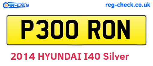 P300RON are the vehicle registration plates.
