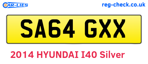SA64GXX are the vehicle registration plates.