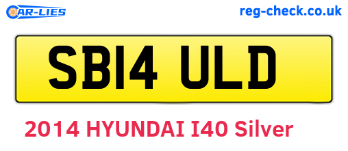 SB14ULD are the vehicle registration plates.