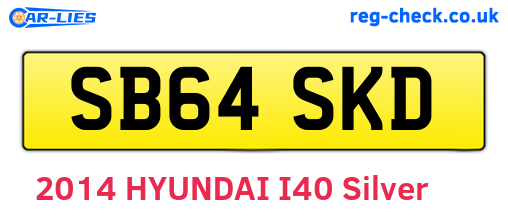 SB64SKD are the vehicle registration plates.