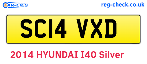 SC14VXD are the vehicle registration plates.