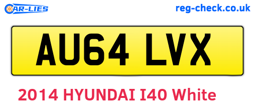 AU64LVX are the vehicle registration plates.