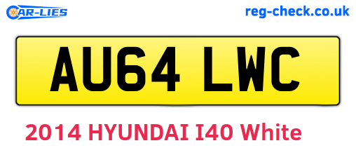 AU64LWC are the vehicle registration plates.