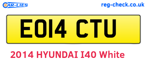 EO14CTU are the vehicle registration plates.