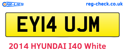 EY14UJM are the vehicle registration plates.