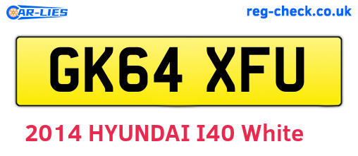GK64XFU are the vehicle registration plates.