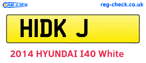 H1DKJ are the vehicle registration plates.