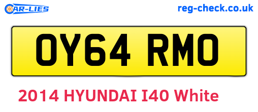 OY64RMO are the vehicle registration plates.