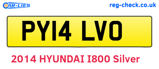 PY14LVO are the vehicle registration plates.