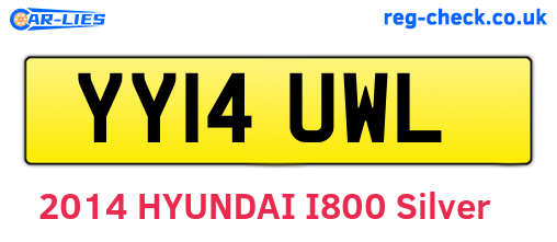 YY14UWL are the vehicle registration plates.