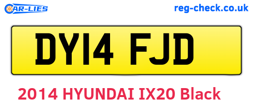 DY14FJD are the vehicle registration plates.