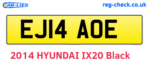 EJ14AOE are the vehicle registration plates.