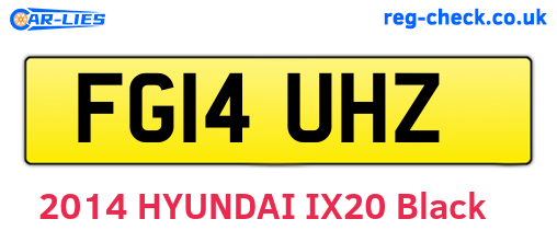 FG14UHZ are the vehicle registration plates.