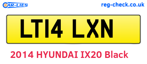 LT14LXN are the vehicle registration plates.