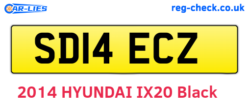 SD14ECZ are the vehicle registration plates.