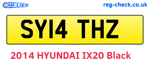 SY14THZ are the vehicle registration plates.