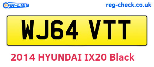 WJ64VTT are the vehicle registration plates.