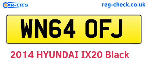 WN64OFJ are the vehicle registration plates.