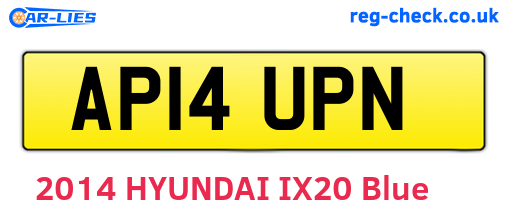 AP14UPN are the vehicle registration plates.